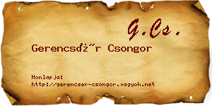 Gerencsér Csongor névjegykártya